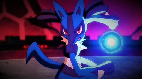 Lucario using Aura Sphere by Pokemonsketchartist .